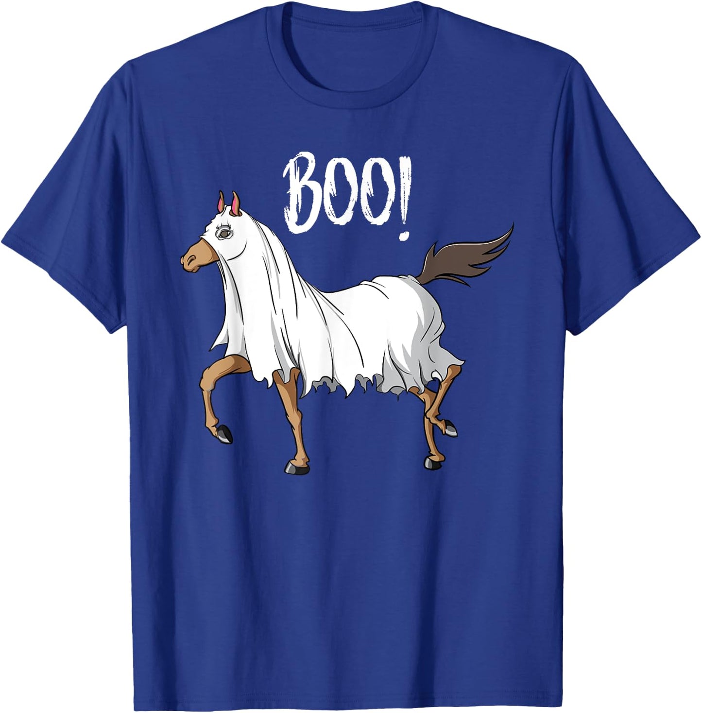 Horse Ghost Costume Funny Equestrian Horse Lover Halloween T-Shirt - T-Shirt | Royal