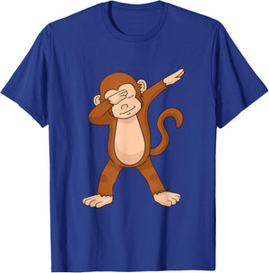 Dabbing Monkey Funny Dab Gift T-Shirt - T-Shirt | Royal