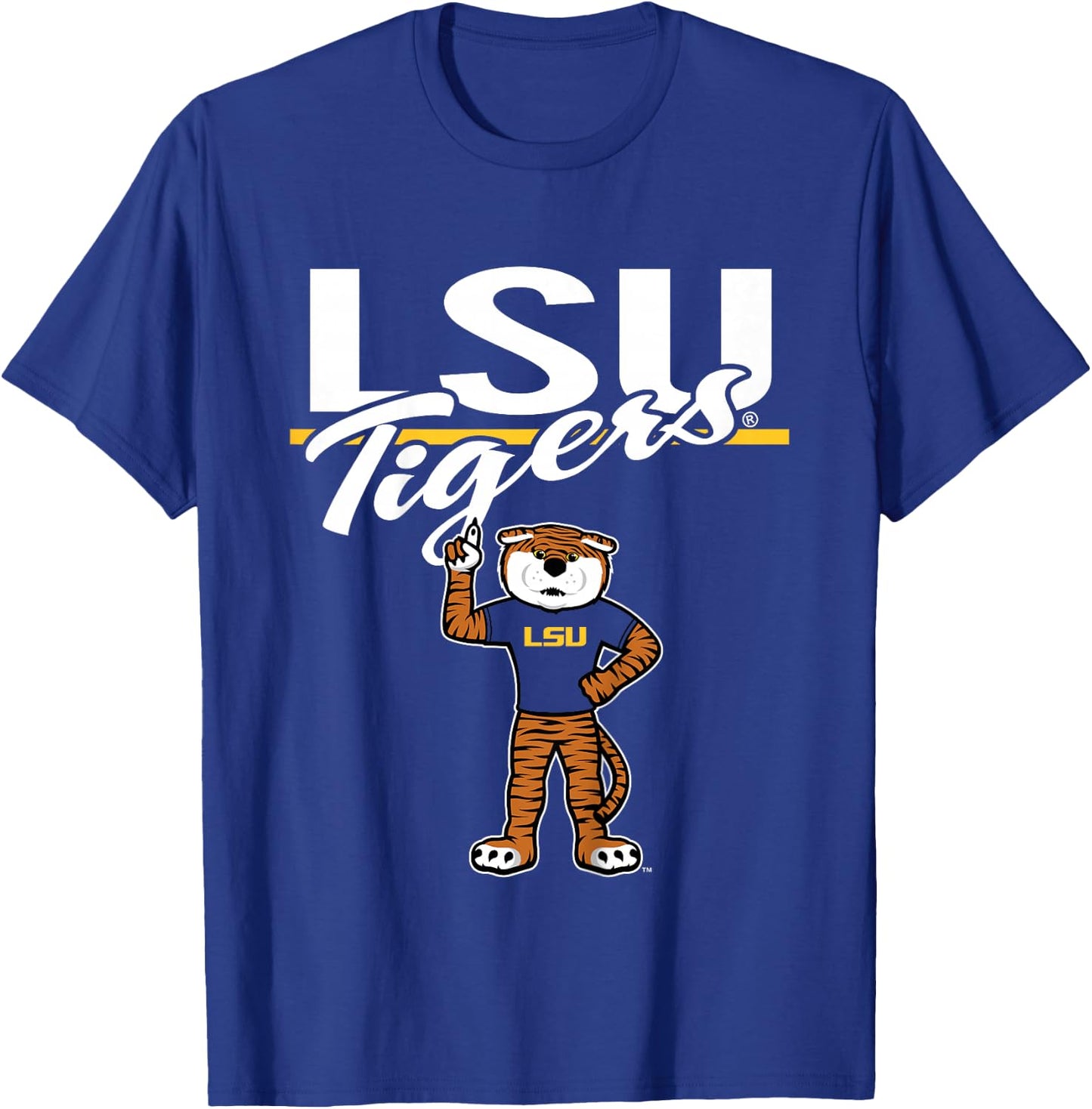 Kids LSU Tigers Kid's Mascot Purple Officially Licensed T-Shirt - T-Shirt | Royal