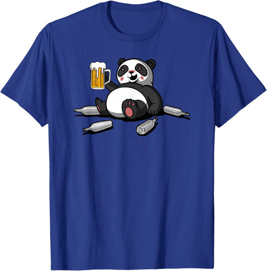 Panda Bear Beer Drinking Party Celebration Funny Beer Lover T-Shirt - T-Shirt | Royal