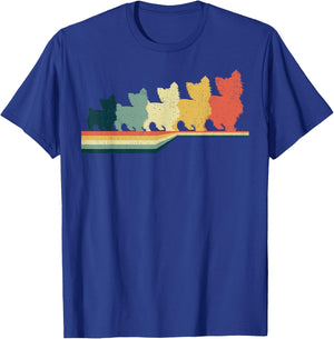 Yorkie Poo Dog Cute Pet Art Vintage Retro T-Shirt - T-Shirt | Royal