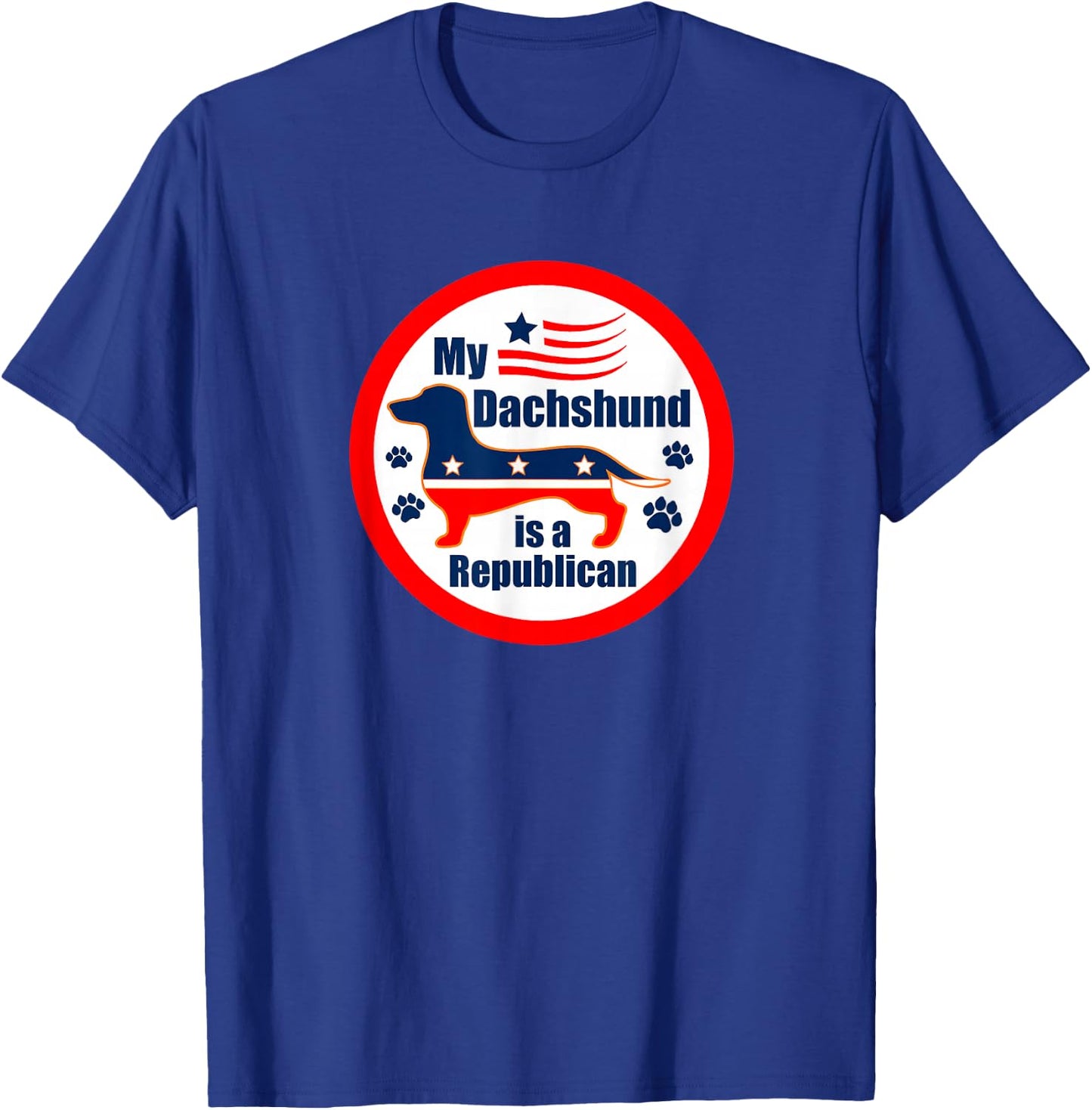 My Dachshund Is A Republican T-Shirt - T-Shirt | Royal