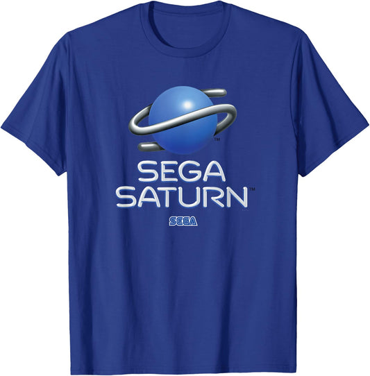SEGA Saturn logo video game T-Shirt - T-Shirt | Royal