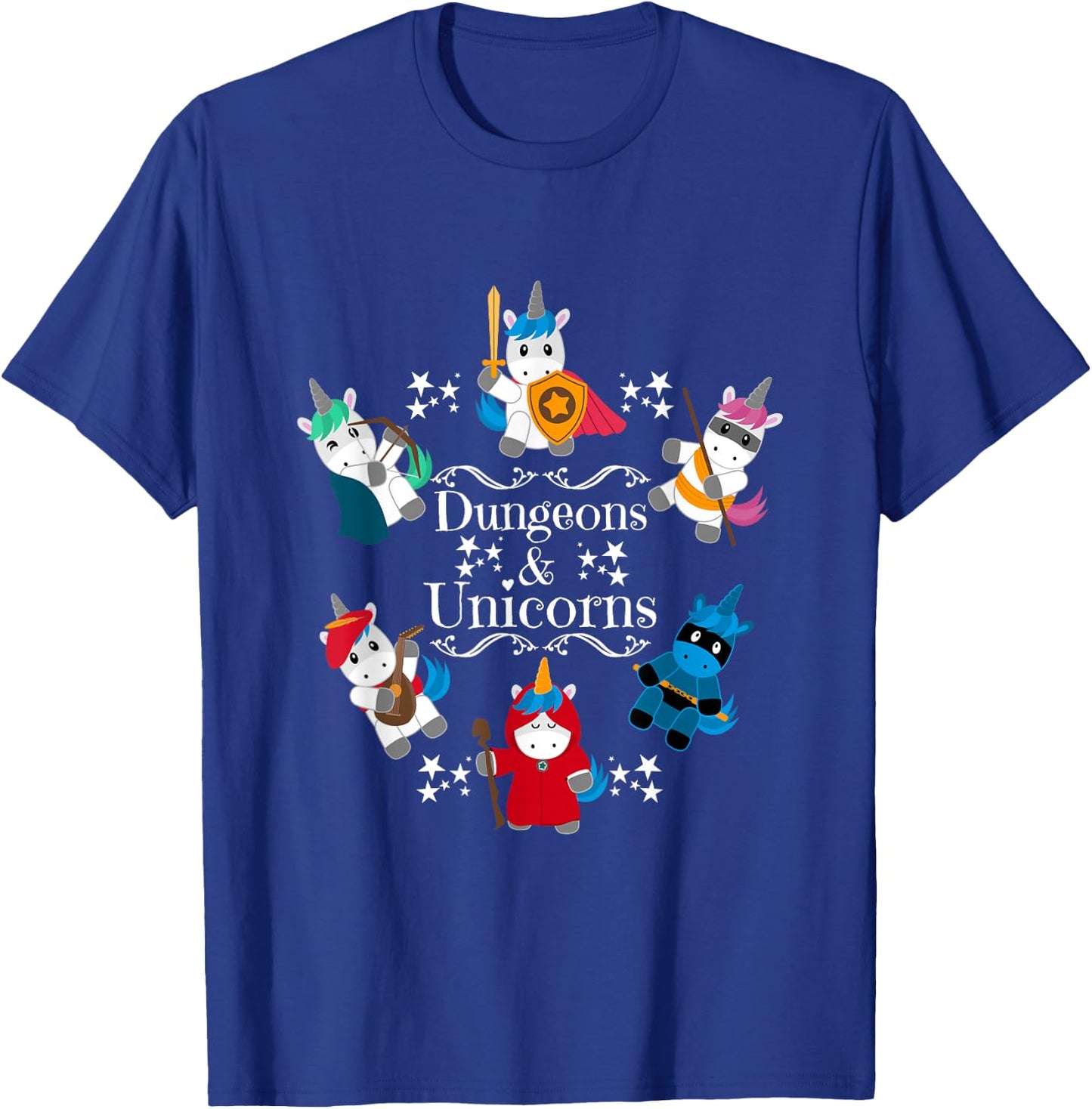 Dungeon And Unicorn Funny Gaming Computer T-Shirt - T-Shirt | Royal