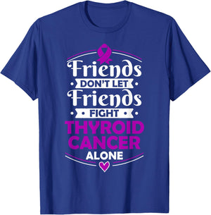 Purple Awareness Ribbon - Gift Thyroid Cancer Patients T-Shirt - T-Shirt | Royal
