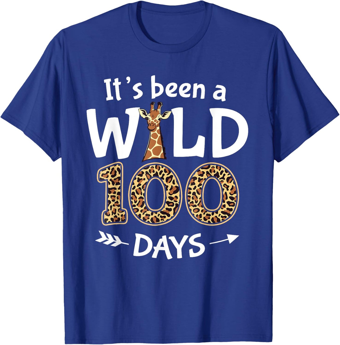 It’s Been a Wild 100 Days School Animal Boys Girls Teacher T-Shirt - T-Shirt | Royal