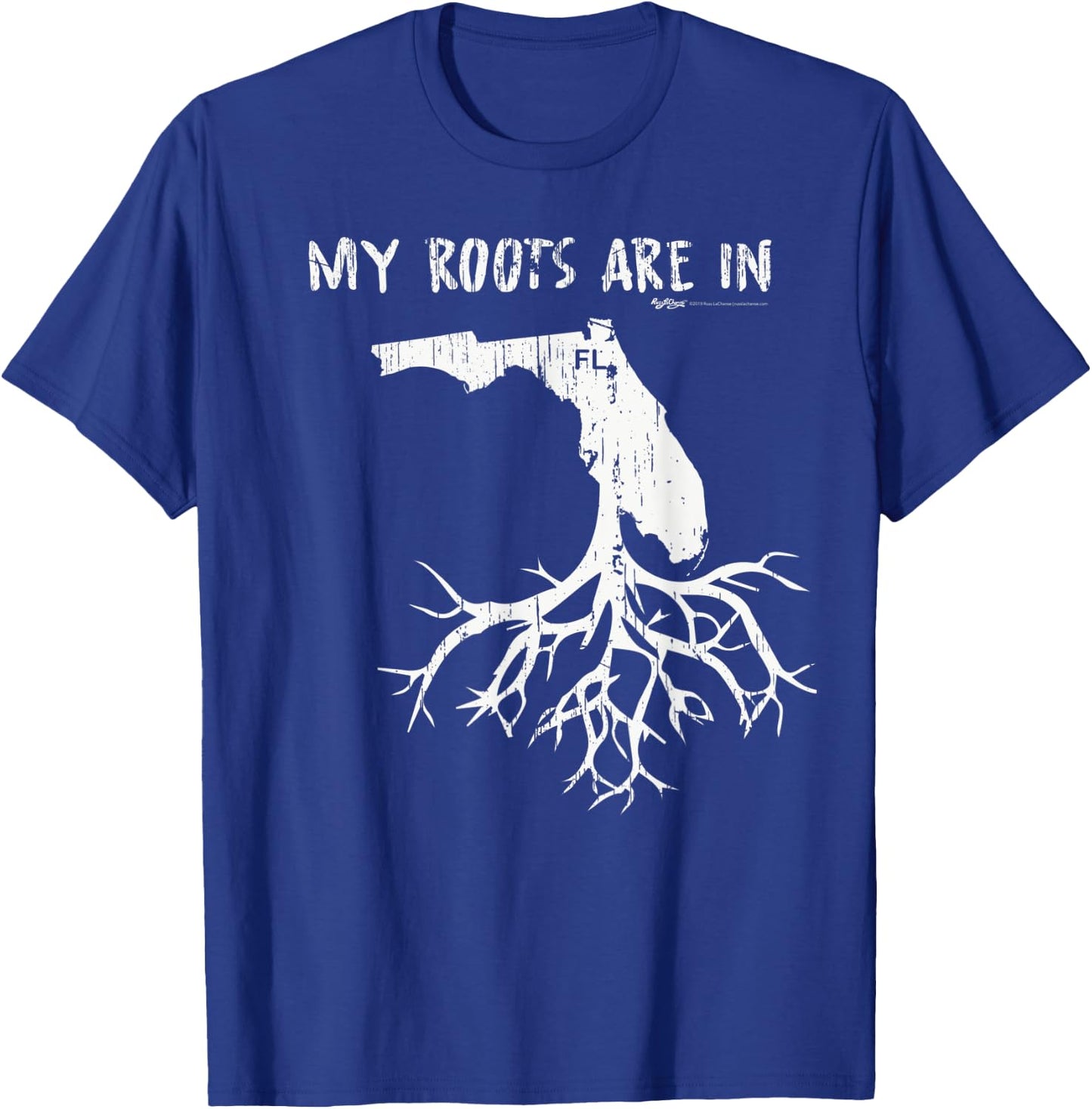 Vintage My Roots Are In Florida State T-Shirt - T-Shirt | Royal