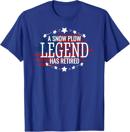Retired Snow Plow Driver Retirement Gift Shirt T-Shirt - T-Shirt | Royal