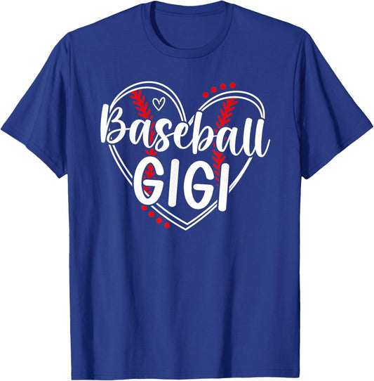 Baseball Gigi Heart Gigi Of A Baseball Player Gigi T-Shirt - T-Shirt | Royal