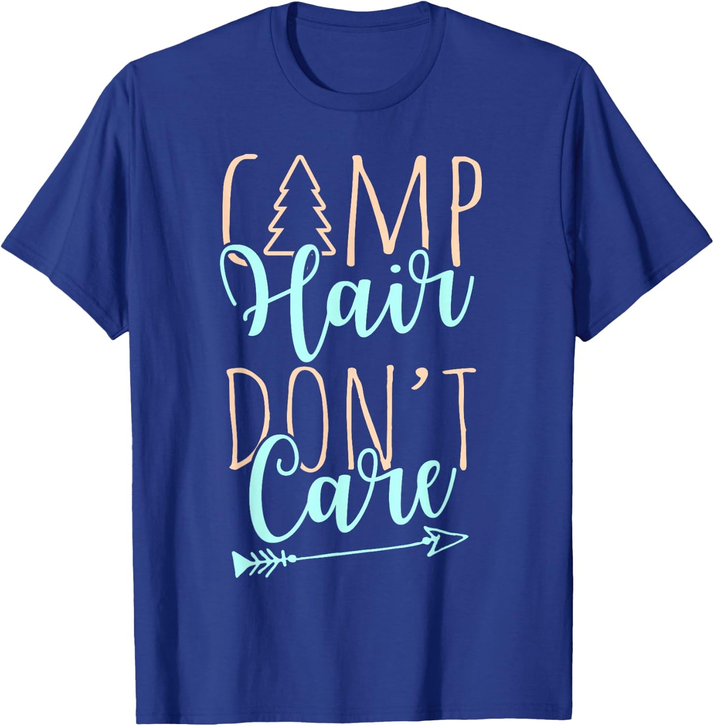 Camp Hair Don't Care Camping Shirt for Girls T-Shirt - T-Shirt | Royal