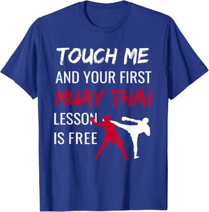 Funny Muay Thai Martial Arts Combat Sports Self Defense T-Shirt - T-Shirt | Royal