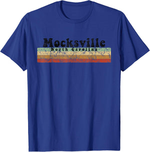 Vintage 1980s Style Mocksville, NC T-Shirt - T-Shirt | Royal