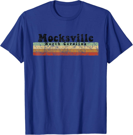 Vintage 1980s Style Mocksville, NC T-Shirt - T-Shirt | Royal