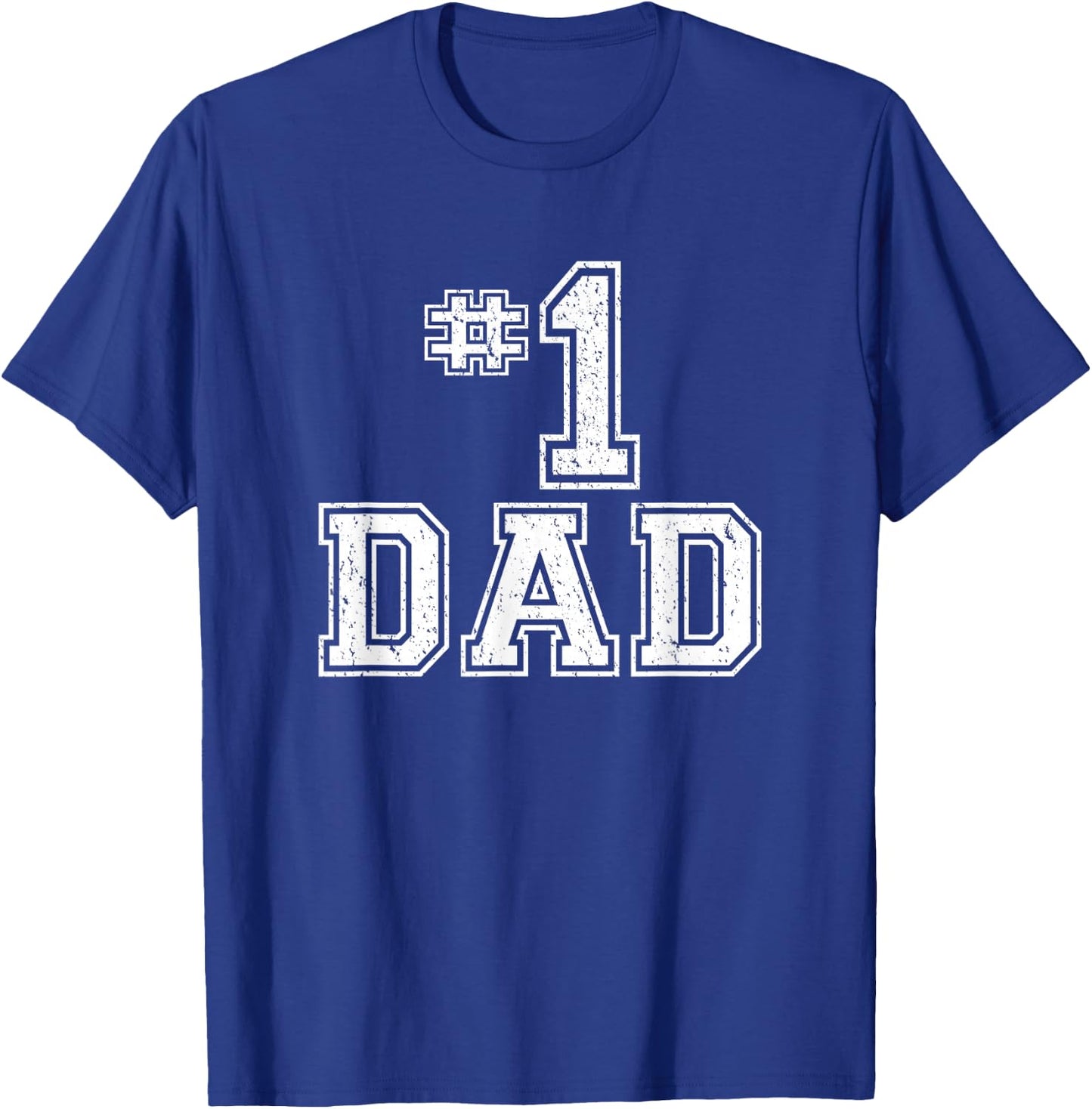#1 Dad Number One Father's Day Vintage Style T-Shirt - T-Shirt | Royal