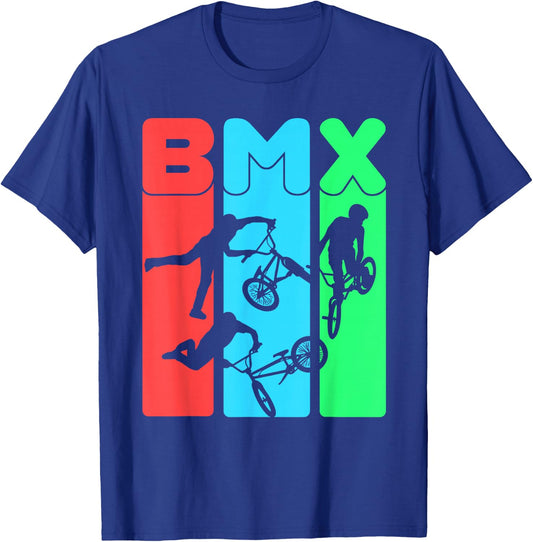 Eat Sleep BMX Repeat Bicycle Funny Gift Motocross T-Shirt - T-Shirt | Royal