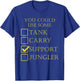 Funny Gaming League Support T-Shirt - T-Shirt | Royal