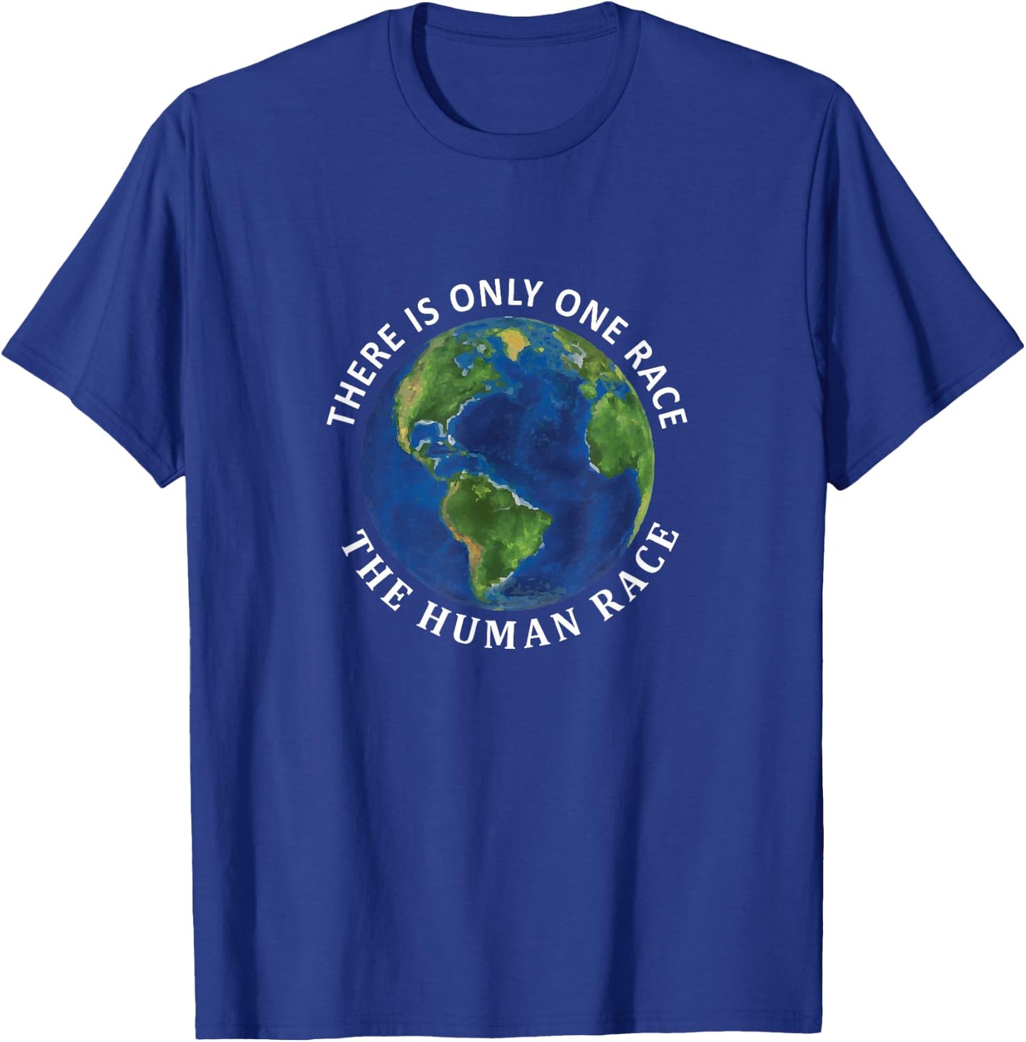 One Race Human Race T Shirt, Spirituality Apparel T-Shirt - T-Shirt | Royal