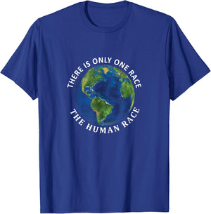 One Race Human Race T Shirt, Spirituality Apparel T-Shirt - T-Shirt | Royal