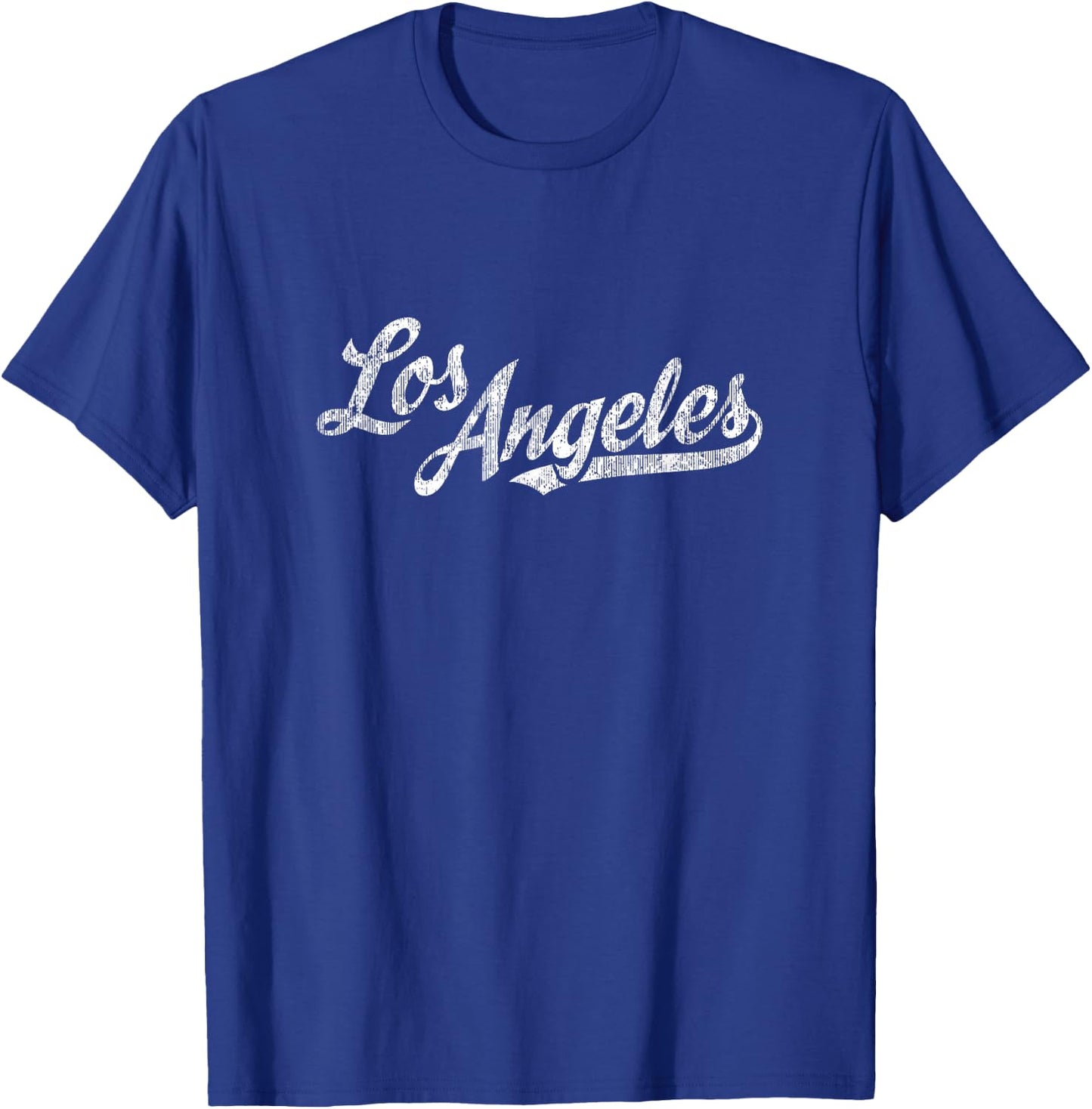 Los Angeles California CA Vintage Sports Script T-Shirt - T-Shirt | Royal