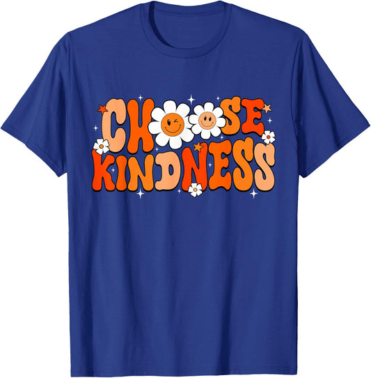 Choose Kindness Shirt Retro Be Kind Inspirational Unity Day T-Shirt - T-Shirt | Royal