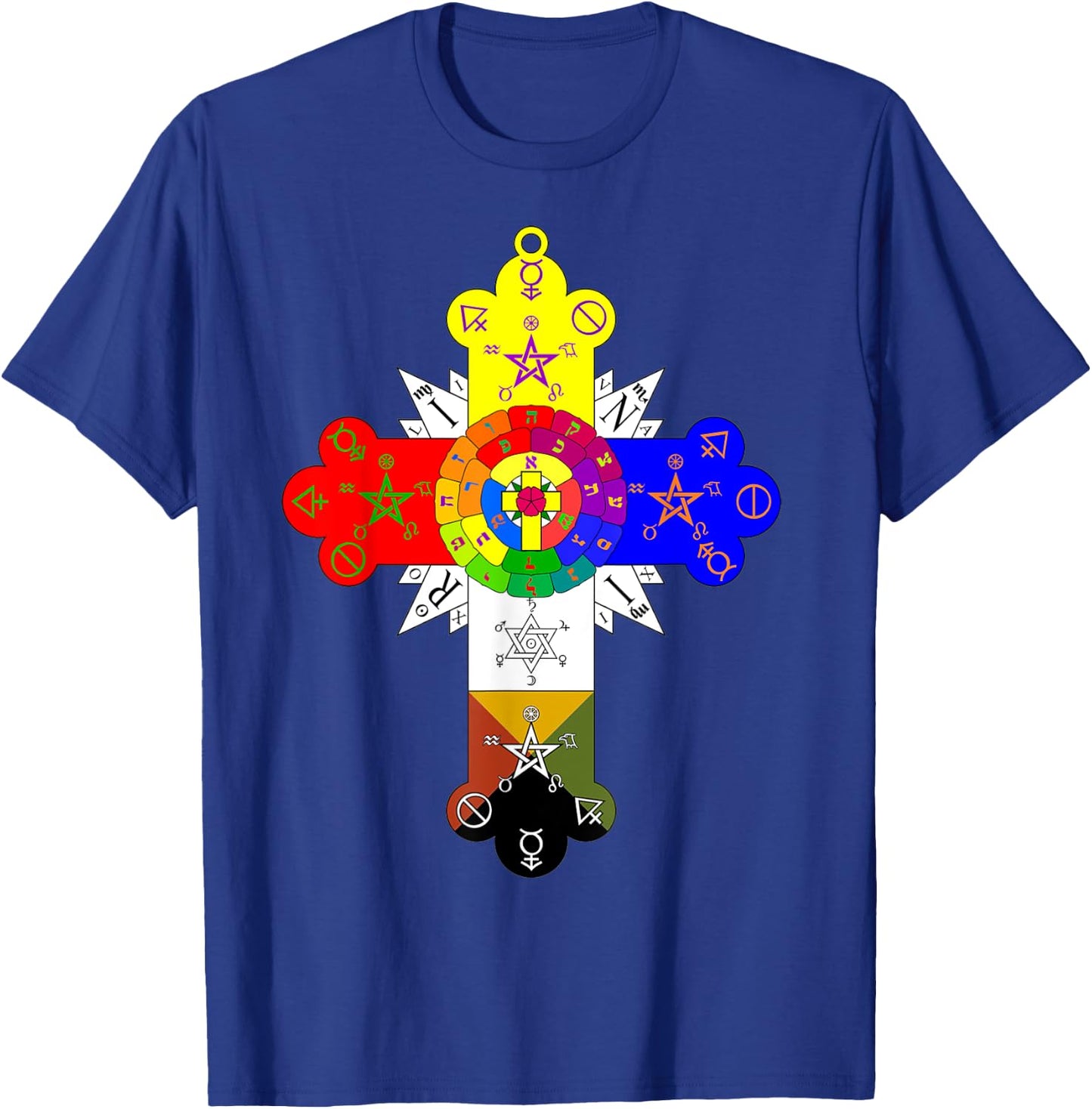 Rose Cross T Shirt T-Shirt - T-Shirt | Royal