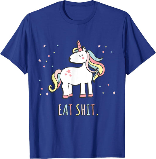 Eat Shit Unicorn T-Shirt - T-Shirt | Royal