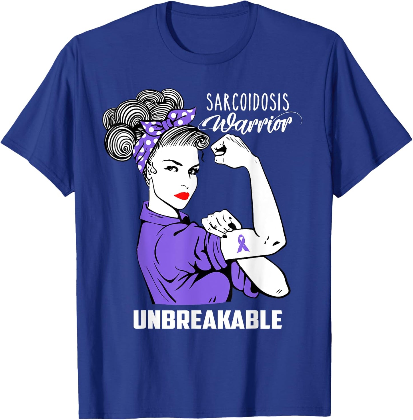 Sarcoidosis Warrior Unbreakable Shirt Awareness Gift T-Shirt - T-Shirt | Royal