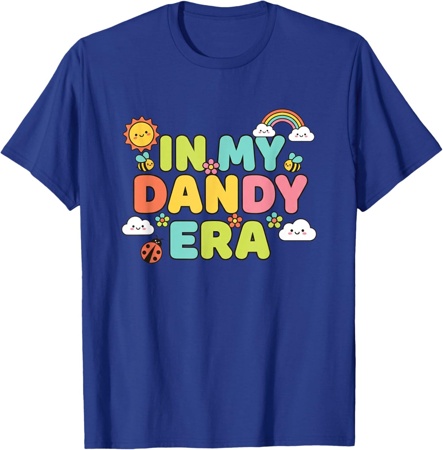 in My Dandy Era Kids Halloween Funny Retro Rainbow Sun Ladyb T-Shirt - T-Shirt | Royal