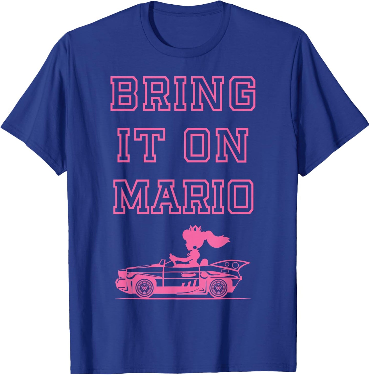 Mario Kart Peach Outline Poster Bring It On Mario T-Shirt - T-Shirt | Royal