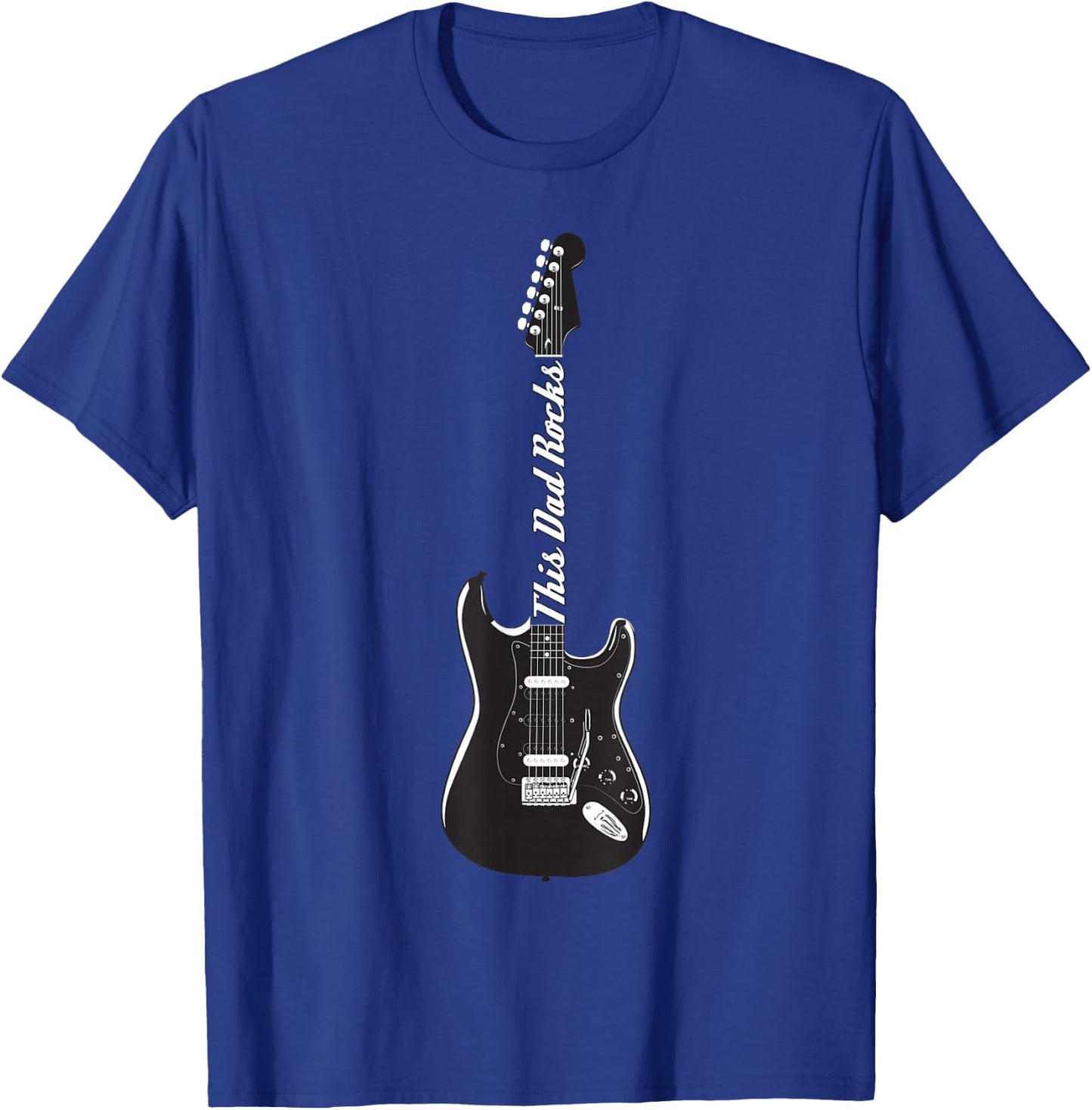 This Guitar Dad Rocks Music T-Shirt - T-Shirt | Royal