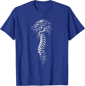 Japanese Art Bonsai Tree Spine Botanical Plant Gothic Nature T-Shirt - T-Shirt | Royal