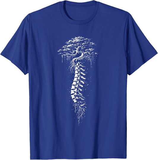 Japanese Art Bonsai Tree Spine Botanical Plant Gothic Nature T-Shirt - T-Shirt | Royal