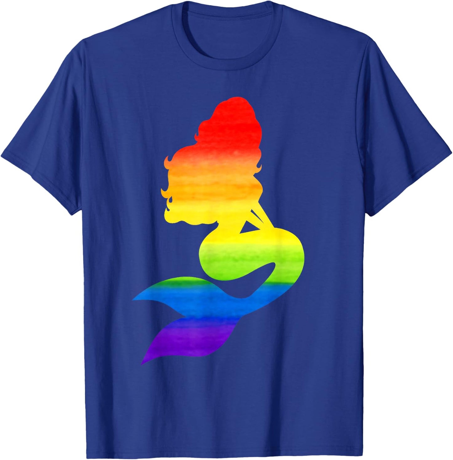 Mermaid Pride Gay Pride Parade Rainbow Mermaid T-Shirt - T-Shirt | Royal