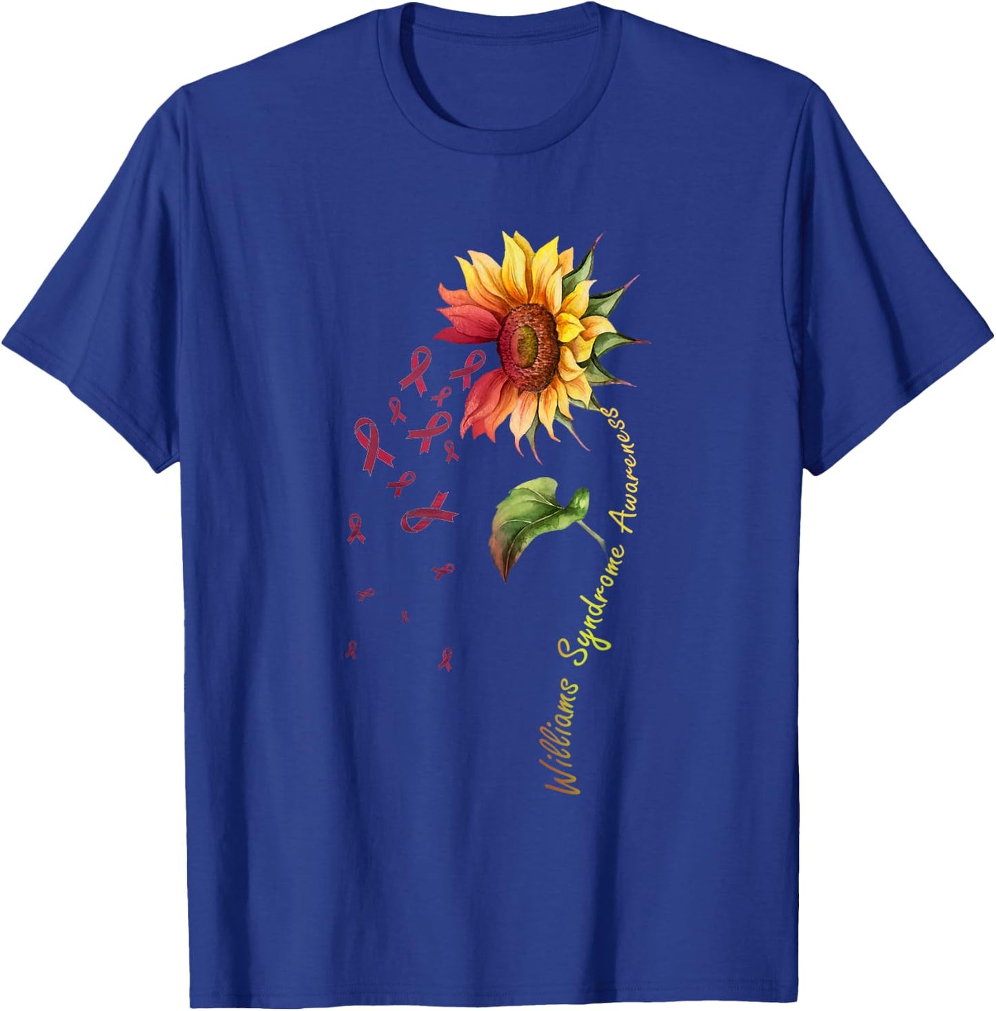 Williams Syndrome Awareness Sunflower Shirt T-Shirt - T-Shirt | Royal
