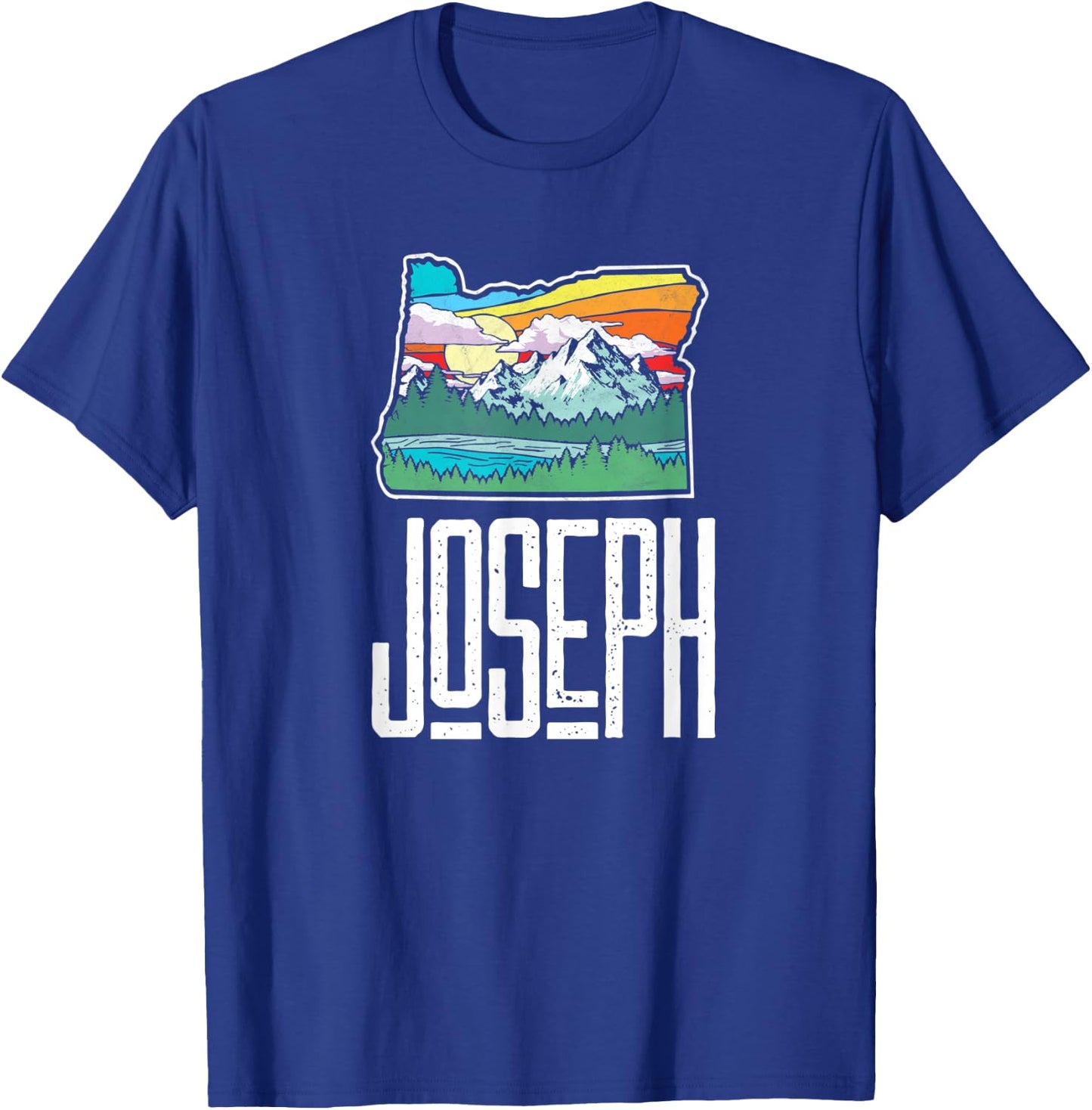 Joseph Vintage Oregon Nature & Outdoors Retro Graphic T-Shirt - T-Shirt | Royal