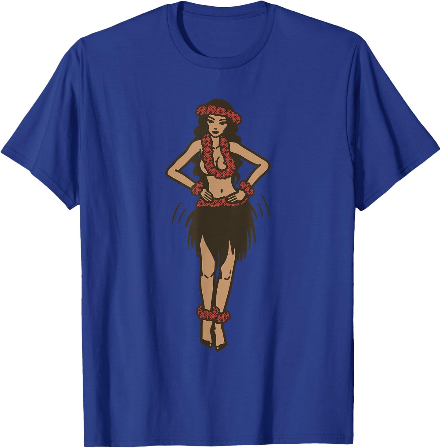 Hula Girl Vintage T-Shirt - T-Shirt | Royal