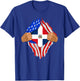 Dominican Blood Inside Me Dominican Republic Flag Gift T-Shirt - T-Shirt | Royal