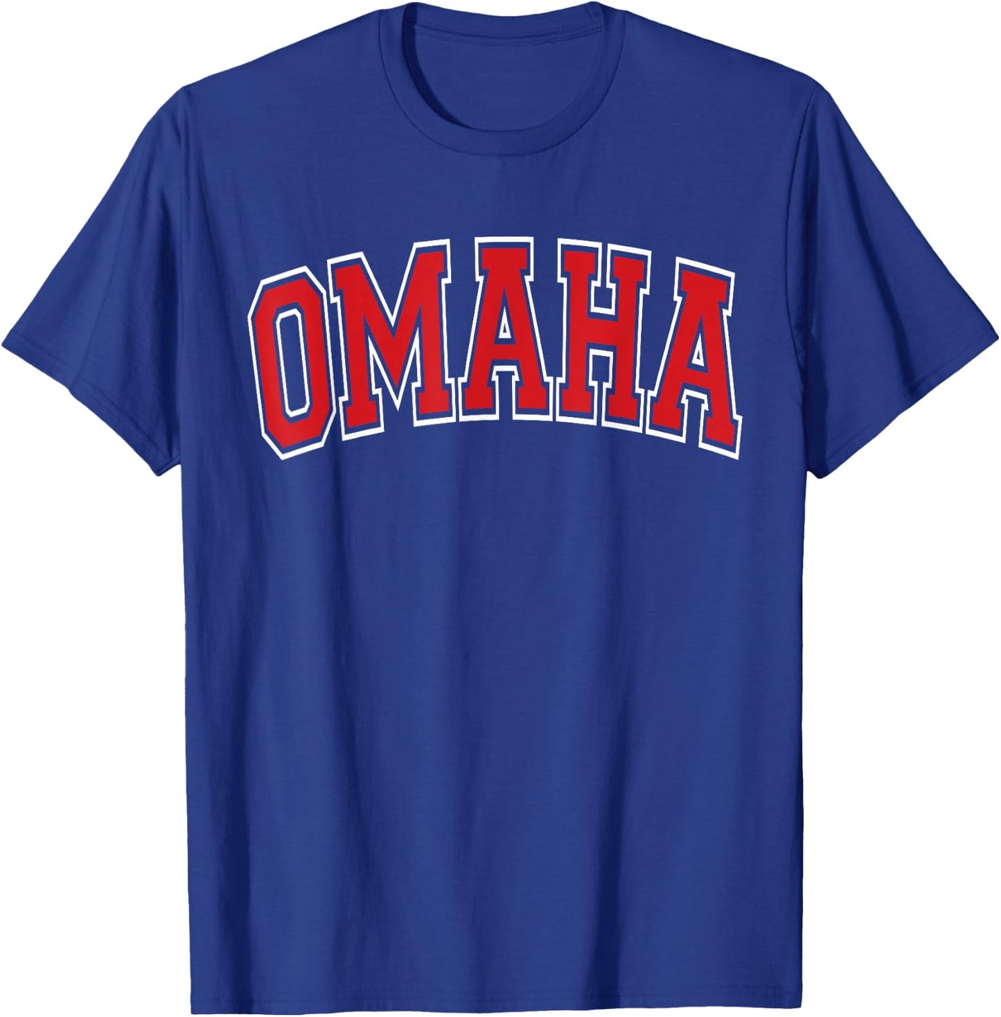 Omaha Arched Text T-Shirt - T-Shirt | Royal
