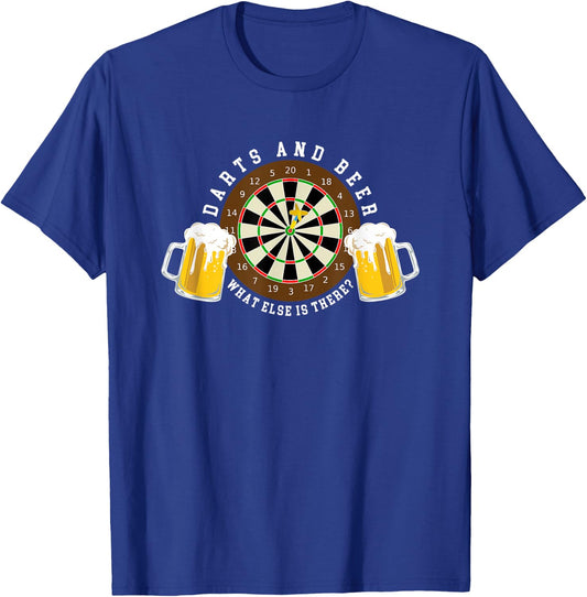 Funny Darts Gift Darts and Beer | Men Women Gift T-Shirt - T-Shirt | Royal