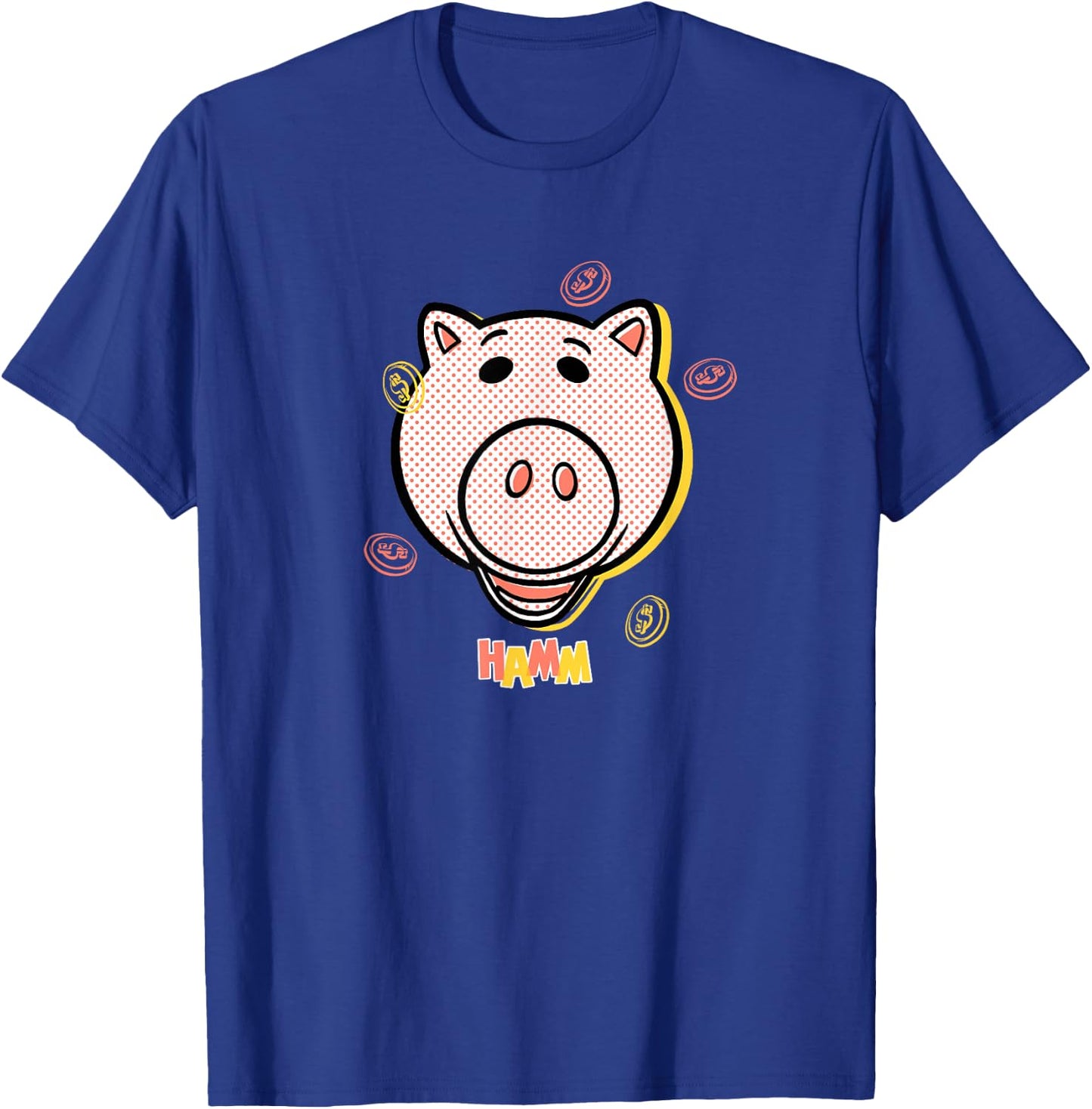 Disney Pixar Toy Story 4 Hamm Coins Halftone T-Shirt - T-Shirt | Royal