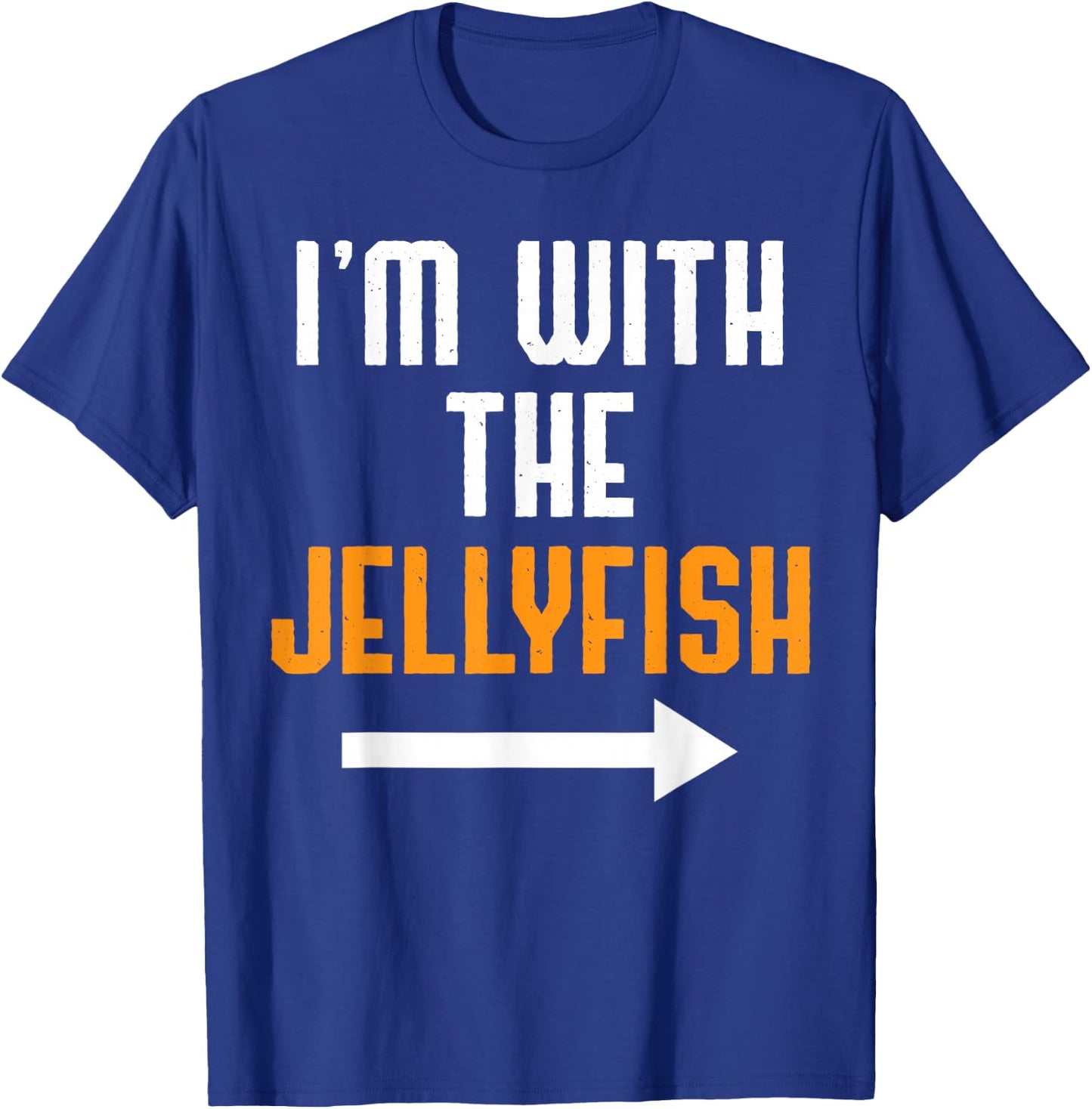 I'm With The Jellyfish Shirt Costume Funny Halloween Couple T-Shirt - T-Shirt | Royal