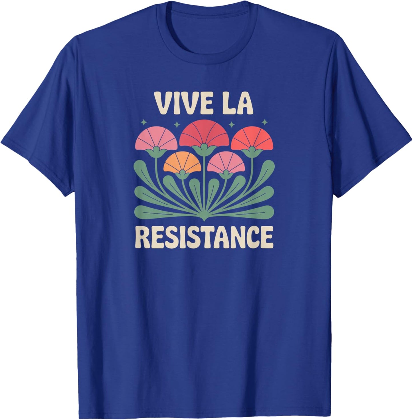 Vive La Resistance Feminist Retro Vintage T-Shirt - T-Shirt | Royal