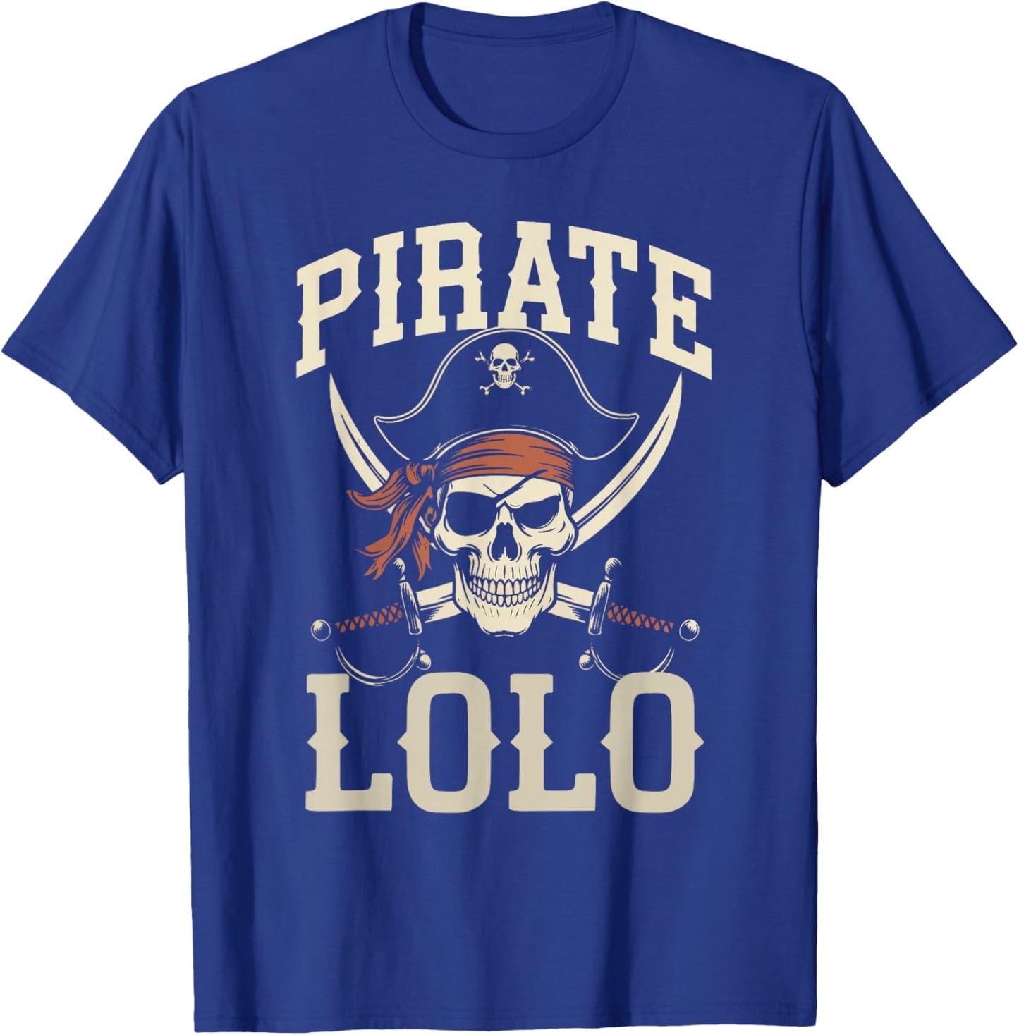 Pirate Lolo Funny Captain Matching Grandpa Halloween Costume T-Shirt - T-Shirt | Royal