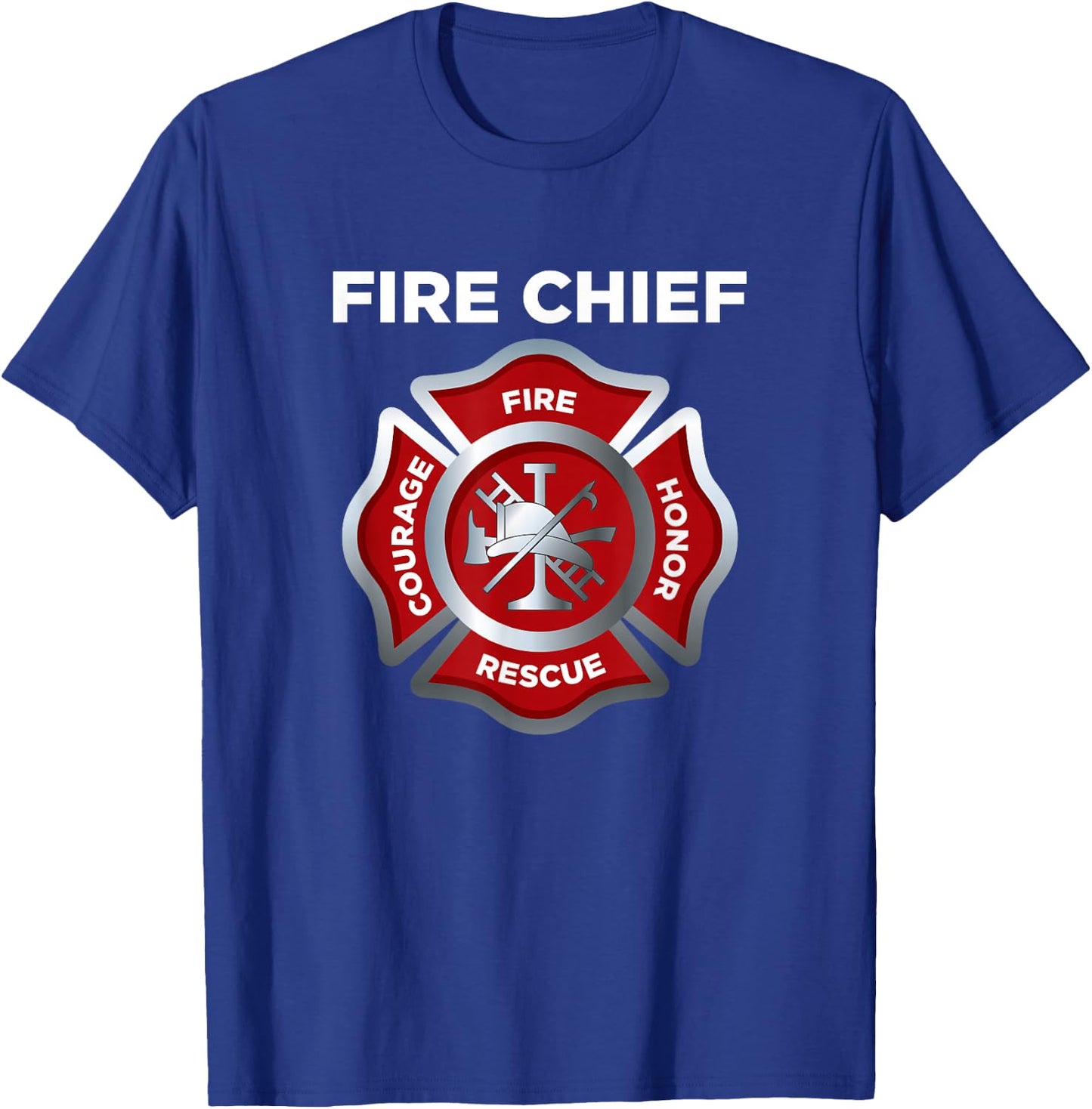 Firefighter Firefighting Fireman Fire Chief T-Shirt - T-Shirt | Royal