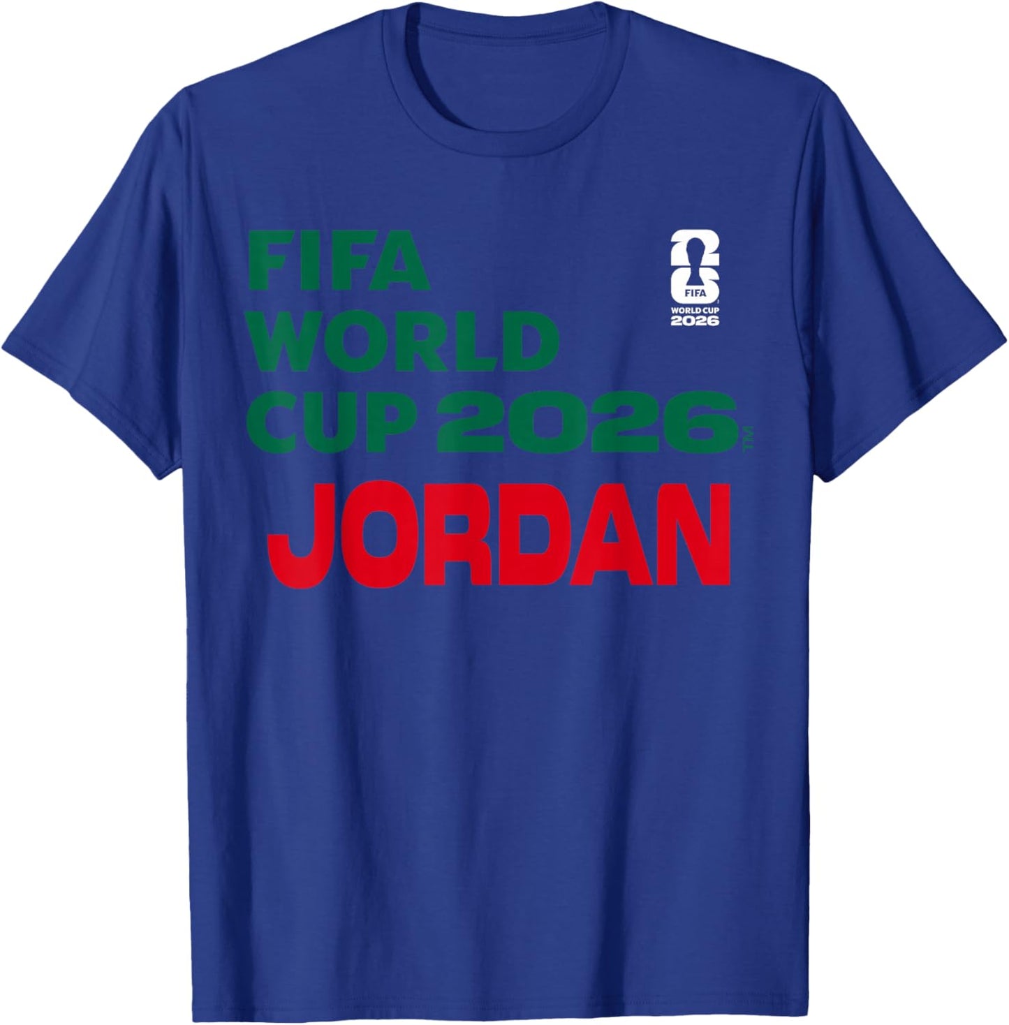 FIFA World CUP26 Jordan Block Letters T-Shirt - T-Shirt | Royal
