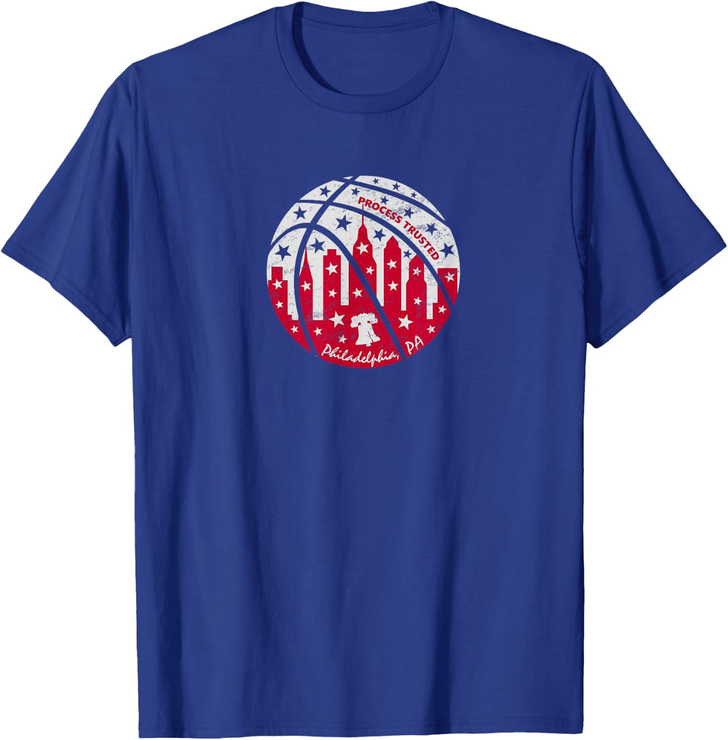Trust the Process Trusted Philadelphia Basketball Philly T-Shirt - T-Shirt | Royal