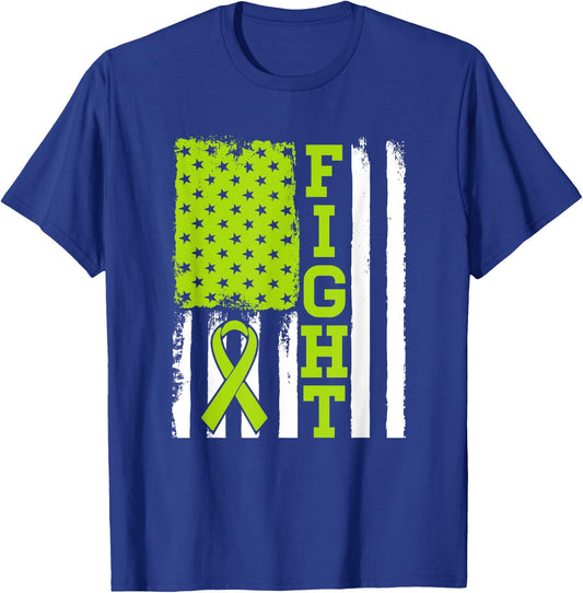 Fight Flag - Lymphoma Cancer Shirt Gift Lymphoma Fighter T-Shirt - T-Shirt | Royal