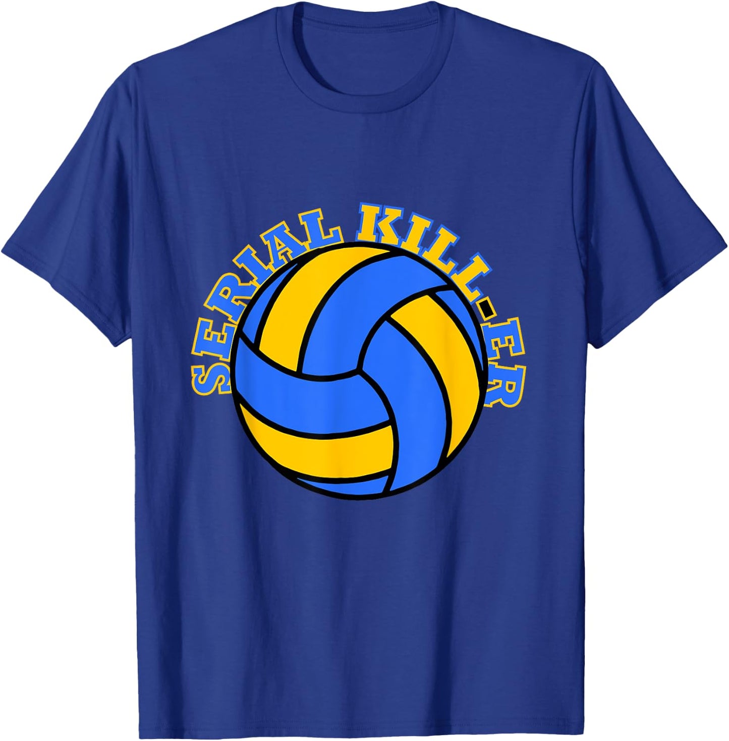 Volleyball Serial Killer Funny T-Shirt - T-Shirt | Royal