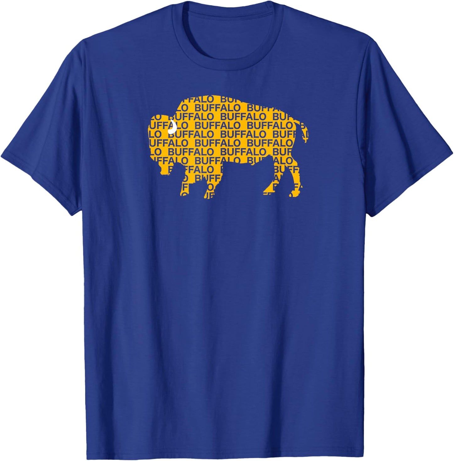 WHEREABOUTS Buffalo NY Yellow Buffalo Hockey T-Shirt - T-Shirt | Royal