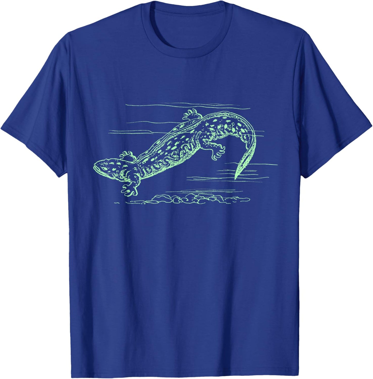 Cool Hellbender Salamander Graphic Biologist T Shirt T-Shirt - T-Shirt | Royal